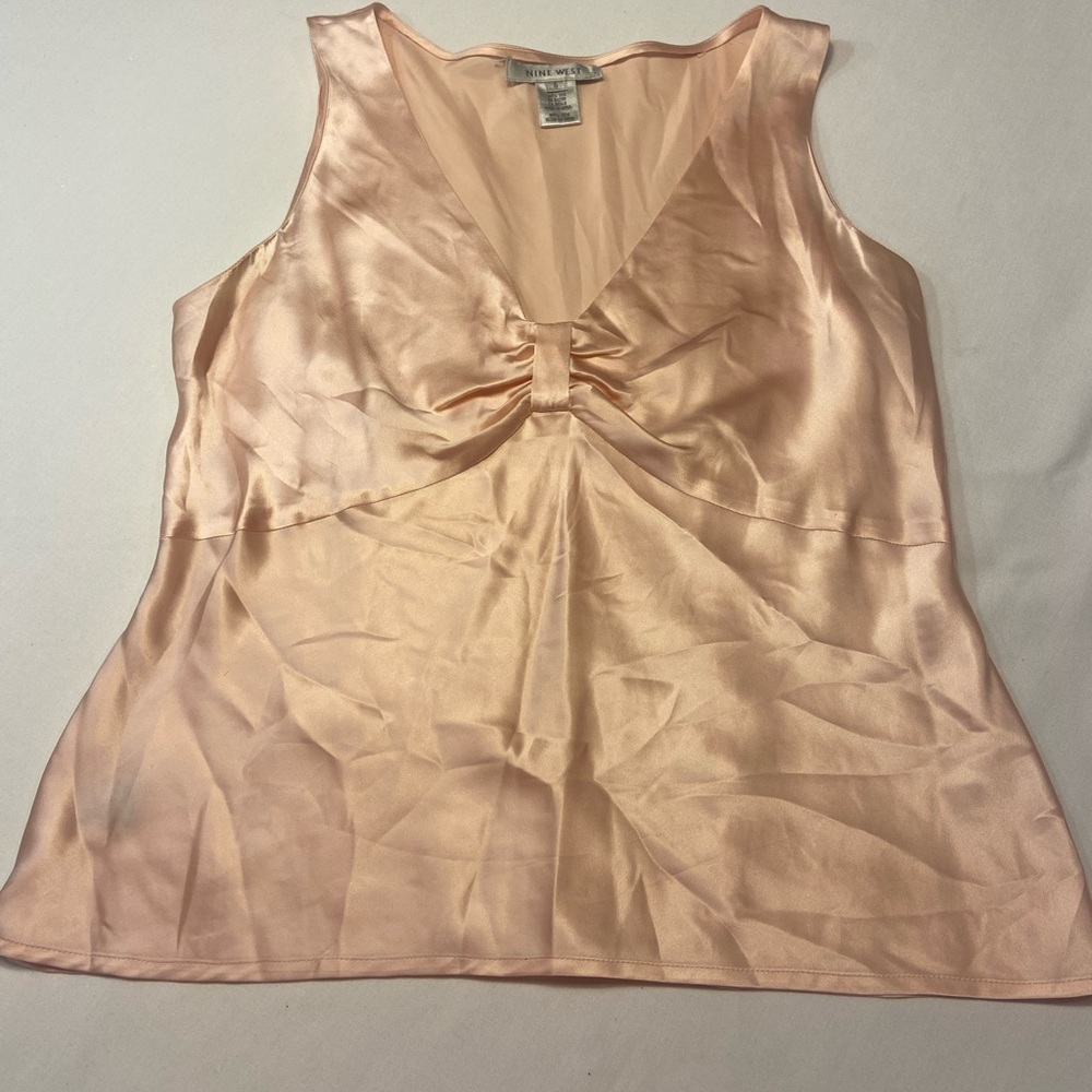 Nine West Light Blush Silk Top